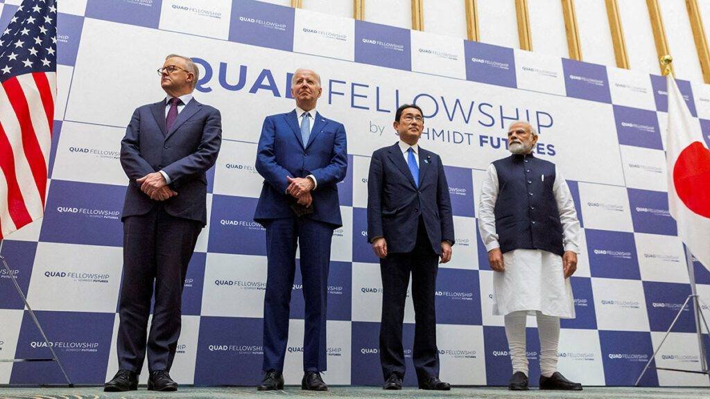 the leaders of the Quad -- the US, Japan, India and Australia