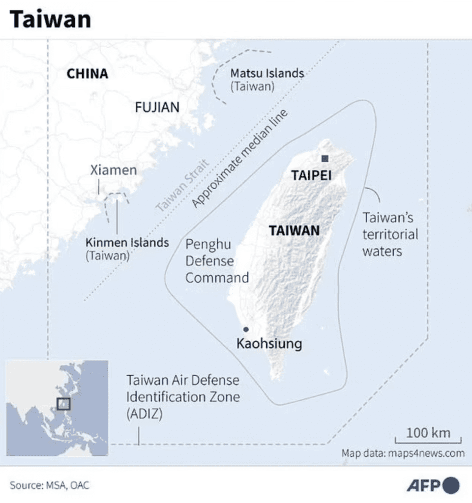 China Has Been Simulating Attacks On US Navy Ships - Taiwan Strait map - Taiwan Air defence identification zone map - Taiwan median line map - Taiwan ADIZ Map